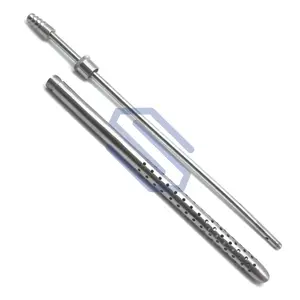 POOLE düz emme tüpü 9.25 "genişlik 10mm cerrahi tıbbi paslanmaz çelik aletler