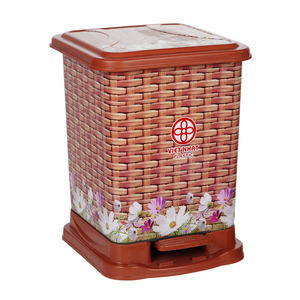 Cubo de basura cuadrado grande de diseño moderno 8010 con mango práctico Cubo de compost con mango Cubo de basura de 13 galones Fábrica - Product Image 3