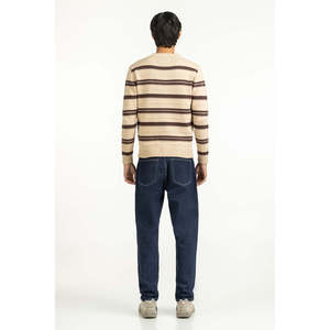 Suéter Cárdigan Abierto para Hombre, Corte Regular, con Capucha, Cierre de Cremallera, Decoración con Estampado de Rayas, para la Temporada de Primavera - Suministro ODM - Product Image 1