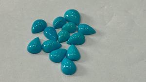 Cabochons en forme de poire turquoise naturelle de la belle au bois dormant de qualité supérieure - Product Image 4