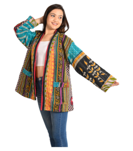 Manteau d'hiver chaud en coton veste matelassée à la main matelassée manteau court décontracté d'hiver pour femmes imprimé à la main veste à col en V avec ceinture - Product Image 3