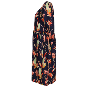 Vestido Avery 100% Algodón, Estilo Bohemio Informal, Estampado Floral, Ave del Paraíso, Largo hasta la Rodilla, para Verano, Otoño, Primavera, Uso Diario - Product Image 5