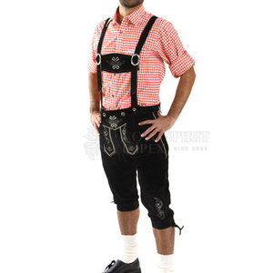 Vente en gros de Lederhosen traditionnels allemands sur mesure pour hommes - Short Oktoberfest Trachten Wear Design bavarois élégant OEM - Product Image 2