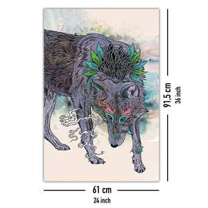 โปสเตอร์จิตวิญญาณผู้เดินทางของแมท มิลเลอร์ ศิลปะติดผนังรูปหมาป่า - Product Image 2