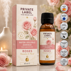 Private Label Roses Water Soluble Fragrance Essence 50ml OEM | Humidifier & Aroma <b>Diffuser</b> Fragrance | Spain EU - Product Image 1