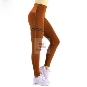Mallas deportivas tejidas de LICRA y poliéster estirables para mujer con logotipo personalizado y colocación del logotipo en la cintura - Product Image 3