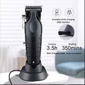 Tondeuses à cheveux/barbe sans fil professionnelles pour hommes, rechargeables avec base réglable et batterie USB, machine à couper les cheveux - Product Image 1