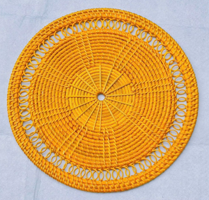 Mantel individual de ratán artesanal bohemio Sisu, alfombrillas y almohadillas elegantes - Product Image 4