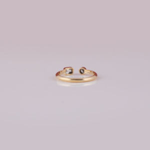 Lujo clásico bisel ajuste laboratorio crecido diamante Esmeralda y corte redondo platino compromiso diamante anillo fino solitario anillo - Product Image 2