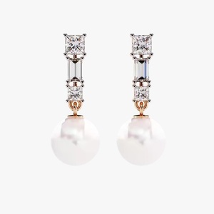 Offers High-Demand <b>Rose</b> <b>Gold</b> Jewelry Women's & Kids <b>Stud</b> <b>Earrings</b> with Diamond Pearl Zircon Stones at Low Price - Product Image 2