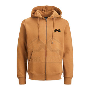 เสื้อกันหนาวสวมหัวมีฮู้ดสำหรับผู้ชายผ้าคอตตอนพิมพ์ลายสีพื้นปรับแต่งโลโก้ได้ใส่สบายสำหรับฤดูหนาว - Product Image 1