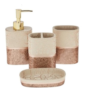 Ensemble de décoration de salle de bain moderne en résine Résine de qualité luxueuse pour la maison Restaurants & Hôtels Décor Ensembles de salle de bain Top des tendances Vente chaude - Product Image 1