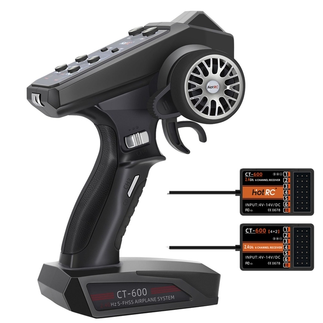 CT-600 CT400 6CH 4CH 2.4GHz Radio System Transmitter Remote Controller with CT-600 6 Channel Receiver for RC Car Boat Tank