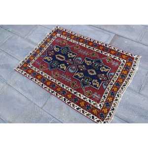 พรมขนาด 2.8x3.7 ฟุต, พรมตุรกีขนาดเล็ก, พรมลายพรางสีแดง - Product Image 2