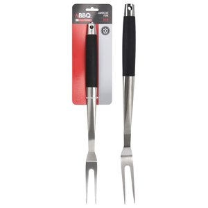 Tenedor para Barbacoa de Acero Inoxidable Negro y Cromado de 44 cm C04000130, Herramientas para Barbacoa - Product Image 1