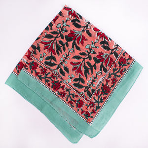 Multi-Purpose Floral Cotton Printed Square <b>Bandana</b> <b>Scarf</b> Unisex <b>Head</b> Wrap Neckerchief Face Protection Outdoor Sports Breathable - Product Image 6