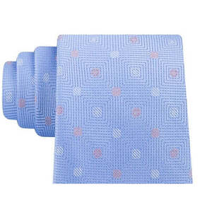 Cravatta da uomo Michael Kors in seta a pois azzurri 100% seta, taglia regolare - Product Image 2