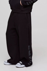 Logo personnalisé de haute qualité couleur noire surdimensionné Boxy à capuche large pli gousset survêtement 2 pièces ensemble Streetwear survêtement pour hommes - Product Image 2