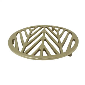 Modern Design Iron Floral <b>Trivet</b> Heat Resistant Metal Pad for Pan & Hotpot Protects Dining Table From Heat Damage - Product Image 4