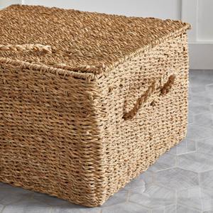 Handwoven seagrass <b>chests</b> natural straw fibers <b>storage</b> <b>chest</b> wholesale sea grass trunk organizer - Product Image 5