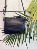 Sac à bandoulière unisexe léger en cuir de vachette à motifs western sculpté à la main avec fermeture éclair DEV EXPORT DE1123 1-1.9L