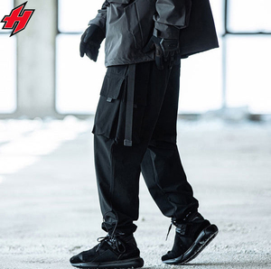 Techwear กางเกงคาร์โก้ผู้ชาย, กางเกงฮาราจูกุฮิปฮอปสตรีทแวร์กางเกงวอร์มเอวยางยืดกางเกงเทคโนโลยีไซเบอร์พังค์ - Product Image 4