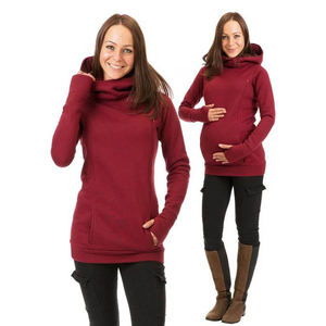 Sudadera con Capucha de Maternidad de Alta Calidad, 100% Algodón, Ecológica, Cálida para Invierno, con Logotipo Personalizado, Diseño Liso y Capucha Larga - Product Image 5