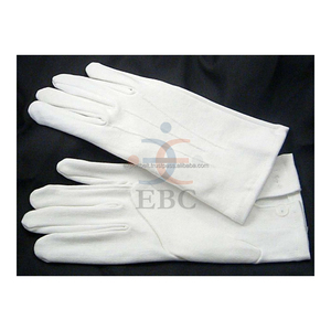 Gants de robe blancs Gants de défilé en gros Blanc ou noir en coton Polyester Nylon Cuir Matériaux - Product Image 3