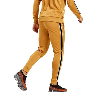 Chándal de alta calidad para hombre, ropa deportiva con cremallera de algodón y poliéster con logotipo personalizado, chándales a rayas de corte Regular para correr a la venta - Product Image 5