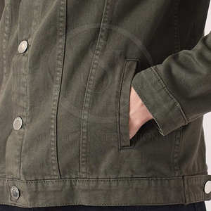 Veste en jean unie pour homme, design unique, 100 % coton, pour l'hiver en extérieur, style urbain, motif lettres, coupe-vent - Product Image 5