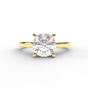 IGI Certified Round Brilliant Cut Lab Grown Diamond Solitaire Engagement & Wedding <b>Ring</b> in 9K Rose / Yellow And White Gold - Product Image 1