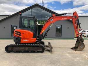 Excavatrice d'occasion modèle 2022 U48-4 avec cabine, lame angulaire, 34 tonnes, boîte de vitesses haute performance, moteur Kawasaki, équipement de construction - Product Image 2