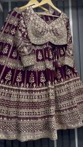 9mm Séquence Travail Foux Gorgette Tissu Lehengha Choli Taille jusqu'à 44 pour les Occasions de Fête - Product Image 6