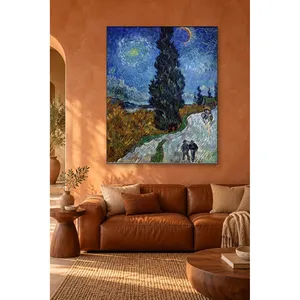 Impression sur toile Fida Van Gogh Cèples et route de la Nuit étoilée - Product Image 2
