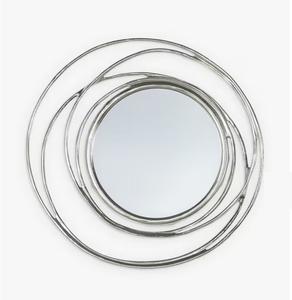 Look classique poudre d'argent fini miroir mural de forme ronde pour salle de bain maison hôtel Villas utiliser miroir mural - Product Image 6