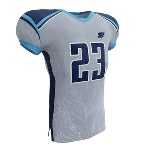 Maillots de football américain personnalisés avec nom et numéro imprimés, grande taille, respirants, anti-humidité, séchage rapide, 100% polyester - Product Image 5