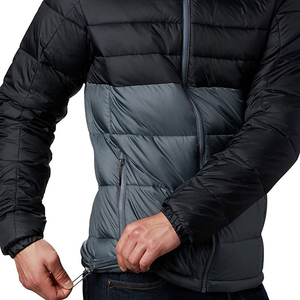 Blouson d'hiver personnalisé matelassé à capuche pour homme, imperméable, séchage rapide, respirant, en polyester/coton, manches régulières, fermeture frontale - Product Image 5