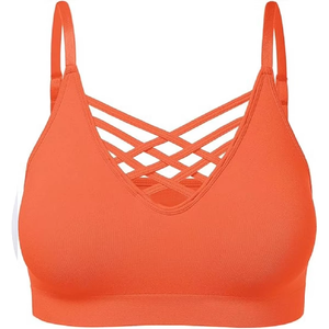 Soutien-gorge de sport pour femme, dernier modèle, élégant, avec détails de bretelles, tissu extensible, pour la gym, le yoga, le pilates et les tenues décontractées - Product Image 1