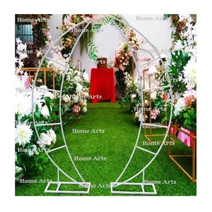 Telón de fondo de hierro forjado de color blanco hecho a mano, forma hexagonal, tamaño personalizado, decoración de boda, telón de fondo de la India - Product Image 2