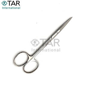 Ciseaux de dissection en acier inoxydable Iris 4,5 pouces Pointe fine droite Instruments chirurgicaux médicaux Laboratoire médical Ophtalmique - Product Image 4