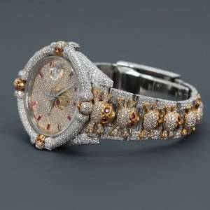 Reloj de Pulsera de Lujo para Hombre, Redondo, Completamente de Diamantes, Cuarzo, con Fecha, Estilo Hip Hop, Resistente al Agua, Analógico - Product Image 3