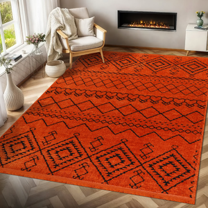 Alfombra de chenilla suave lavable a máquina Netline Home, color NARANJA, 200x290cm, modelo RW1801 - Product Image 5