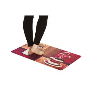 Set di 2 Tappetini da Cucina Moderno Dahlia Cafe Comfort, in Poliestere Premium e Schiuma PVC, con Motivo Intrecciato, Lavabili, per Ufficio e Bagno - Product Image 2