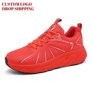 Profesyonel yastıklama yaşam tarzı açık Anti kayma uzun mesafe yol Run Sneakers EVA OEM/ODM maraton koşu ayakkabıları erkekler için