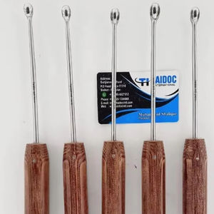 Curetas de hueso Halle, mango de fibra, instrumentos quirúrgicos ortopédicos, juego de 6 uds. - Product Image 1