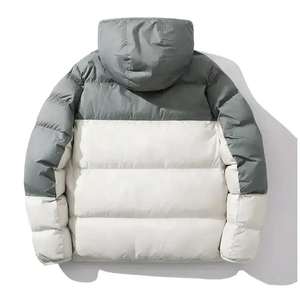 Veste d'hiver matelassée pour homme en coton rembourré, col montant, logo personnalisé, style streetwear, vêtements d'extérieur - Product Image 3