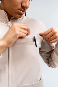 Chaqueta Médica Unisex Antiarrugas, Transpirable, Ligera, Personalizable, de Secado Rápido, Tela de Lana, Uniforme para Médico/Enfermera, el Mejor Diseño - Product Image 4