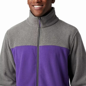 Mens fleece windbreaker jacket with sherpa lining warm zip up outdoor coat for winter wear and custom design - Product Image 4