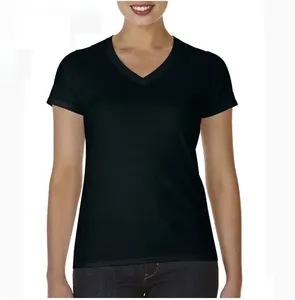 Venta al por mayor 100% algodón Mujer cuello redondo Camiseta Casual manga corta ODM camiseta ecológica - Product Image 3