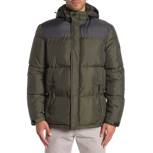 Chaqueta Bomber de invierno para hombre de nailon 100% de alta calidad, acolchada brillante con capucha, abrigo corto grueso en estilo Formal - Product Image 1